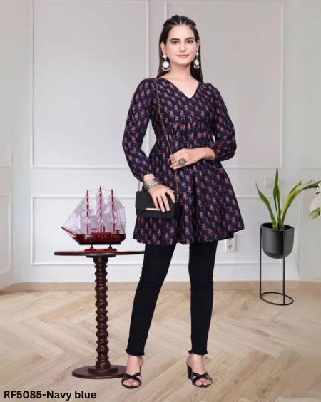 Fashionable Digital Print Rayon Top for Casual & Office Wear!