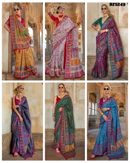 Luxury in Every Drape – Elegant P.V Silk Printed Saree!
