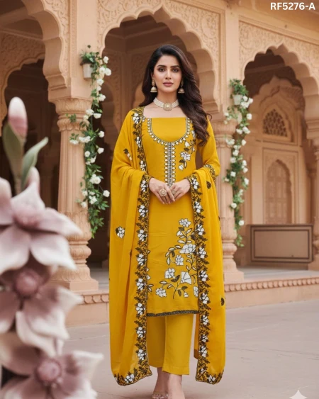 Premium Star Georgette Unstitched Suit Material with Swarovski Work!