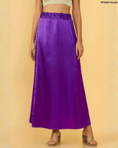 Comfortable Ultra Satin Saree Petticoat with Drawstring & Bakram!