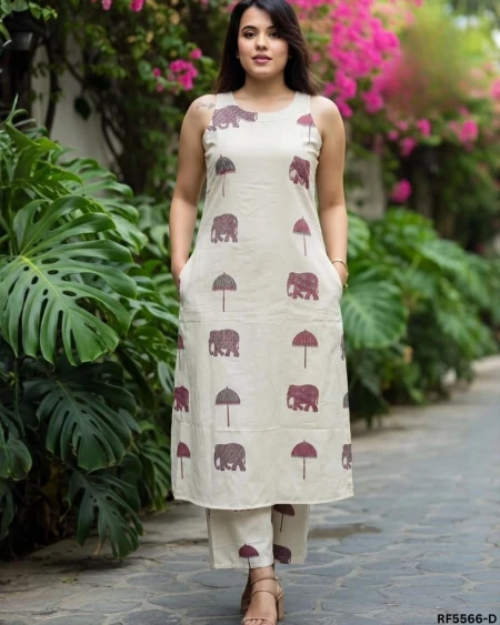 Flex Cotton Printed Kurti Set Daily Wear for Womenr!