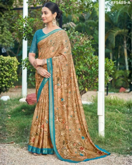 Cotton Digital Print Saree Comfortable Daily Wear for Women!