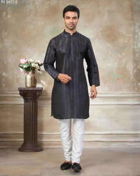 Jacquard Weaving Work Kurta Pajama Elegant Ethnic Wear for Men!