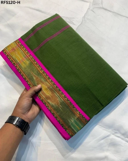 100% Cotton Silk Saree with Exclusive Zari Detailing!