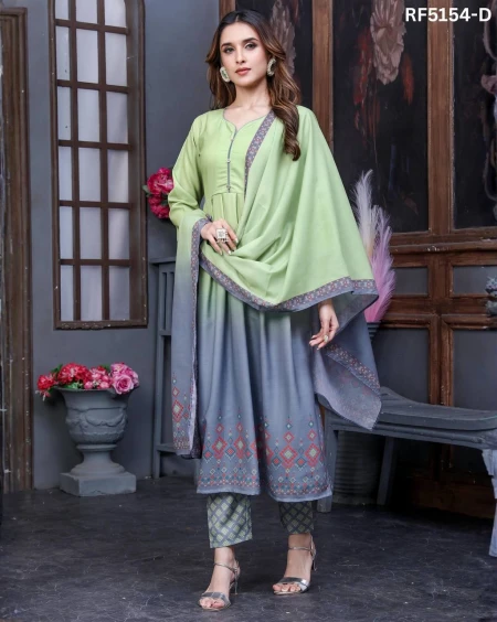 Premium Cotton Blend Printed Kurti Set for Elegant Look!