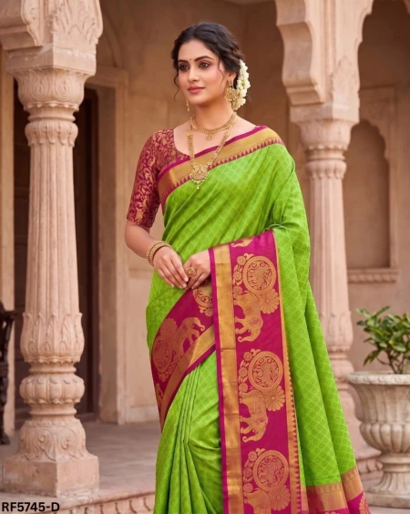 Elegant Cotton Silk Saree with Unstitched Blouse – Stylish Traditional Wear!