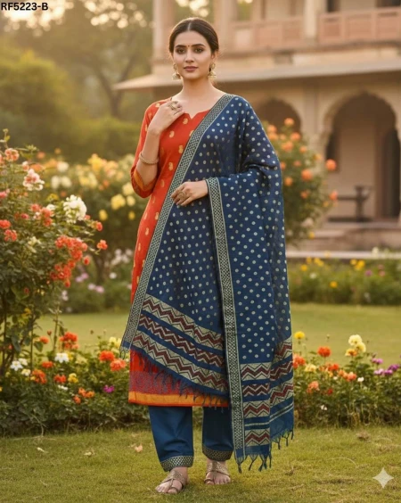 Banarasi Jacquard Unstitched Suit Material with Cotton Silk Bottom!