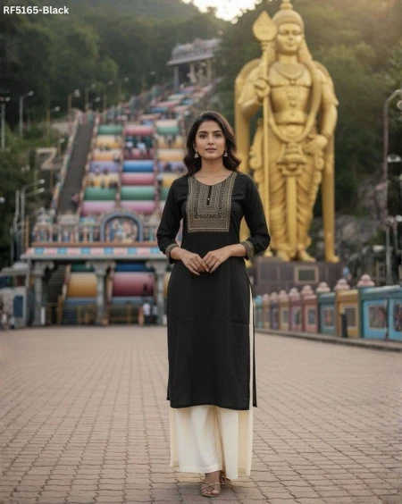 Trending Heavy Embroidery Work Kurti with Plazzo!