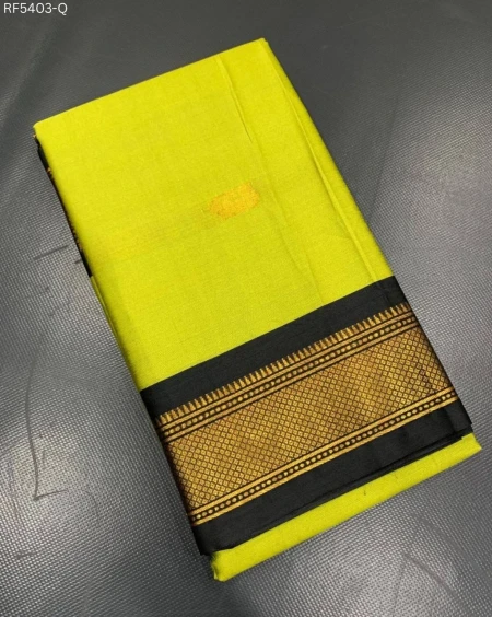 Cotton Silk Saree with Gold Weaving Border Unstitched Blouse Elegant Festive Wear for Women!