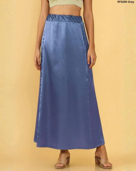 Comfortable Ultra Satin Saree Petticoat with Drawstring & Bakram!