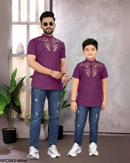Stylish Father-Son Ethnic Combo in Magic Cotton!