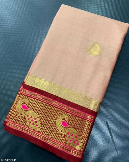 Soft Silk Saree with Paithani Zari Weaving – Elegant Drapes!