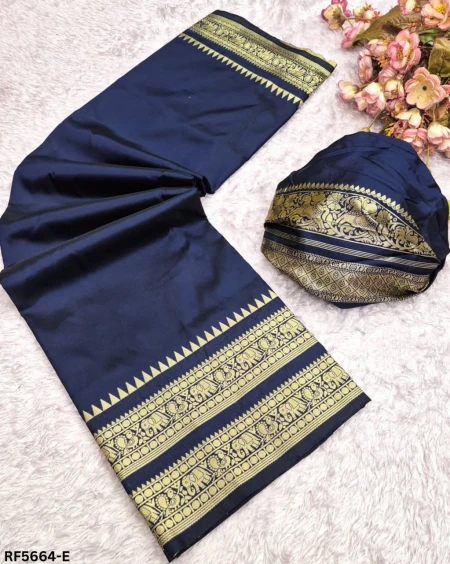 Soft Silk Saree with Zari Work Elegant Traditional & Festive Wear for Women!