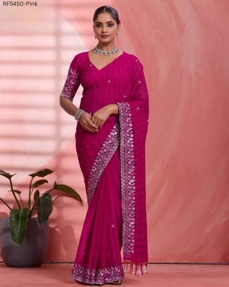 Chiffon Multi Panel Saree with Matching Blouse!