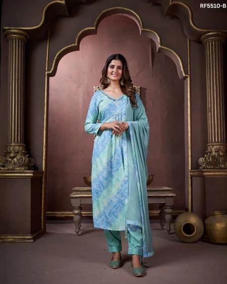 Handwork Kurti Set with Najmin Dupatta Elegant Ethnic Wear!