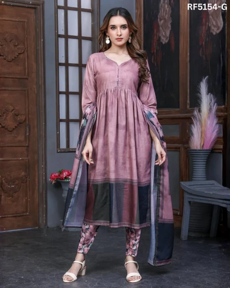 Premium Cotton Blend Printed Kurti Set for Elegant Look!