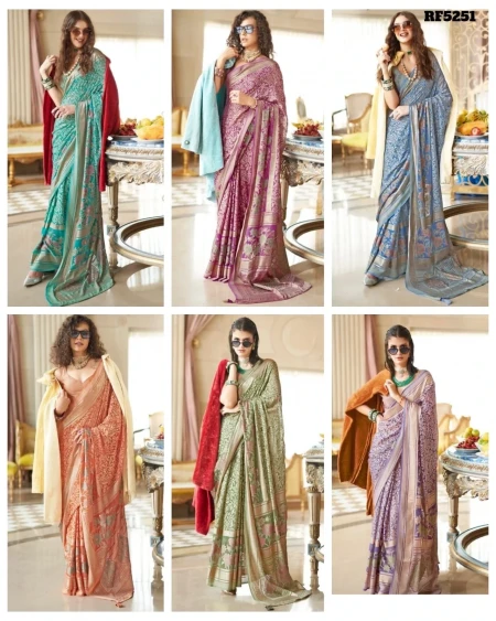 Luxury in Every Drape – Elegant P.V Silk Printed Saree!