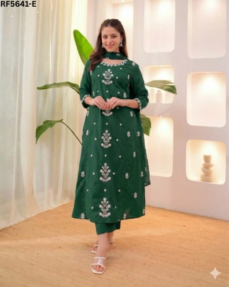 Rayon Slub Kurti Set with Pure Chanderi Dupatta!