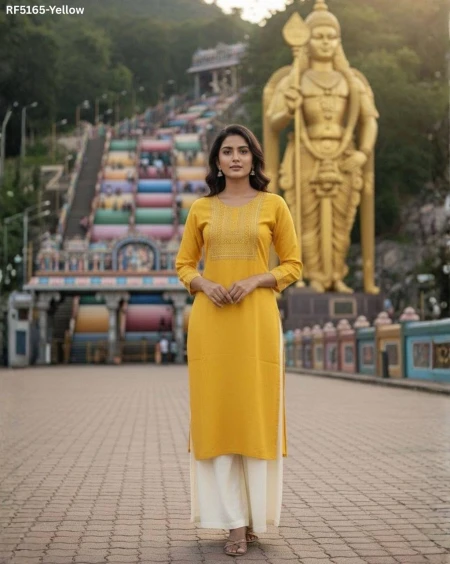 Trending Heavy Embroidery Work Kurti with Plazzo!