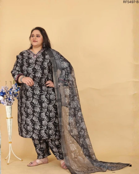 Plus Size Rayon Floral Print kurti Set Comfortable Daily Wear!