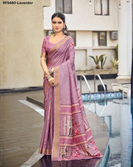 Cotton Floral Print Comfortable Daily Wear Saree!