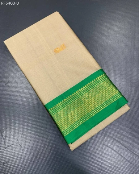 Cotton Silk Saree with Gold Weaving Border Unstitched Blouse Elegant Festive Wear for Women!