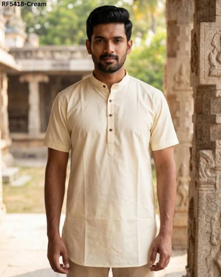 Pattu Silk Jippa Half Sleeves Traditional Ethnic Wear Stylish Kurta for Men!