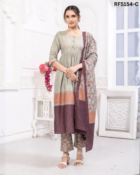 Premium Cotton Blend Printed Kurti Set for Elegant Look!