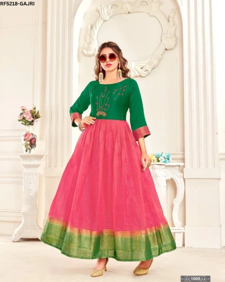 Pure organza and Daman With Hand Work Kids Gown!