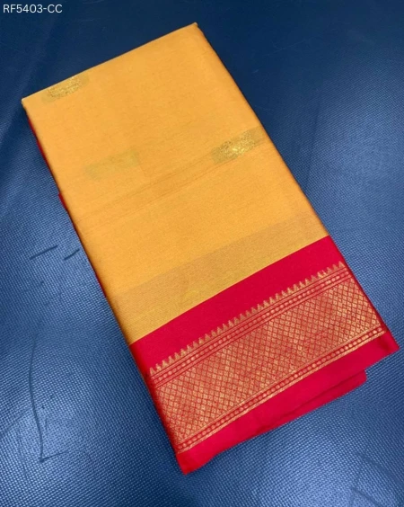 Cotton Silk Saree with Gold Weaving Border Unstitched Blouse Elegant Festive Wear for Women!