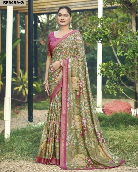 Cotton Digital Print Saree Comfortable Daily Wear for Women!
