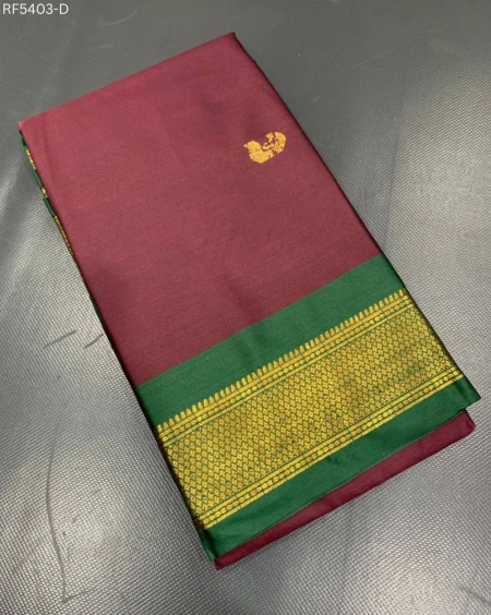 Cotton Silk Saree with Gold Weaving Border Unstitched Blouse Elegant Festive Wear for Women!