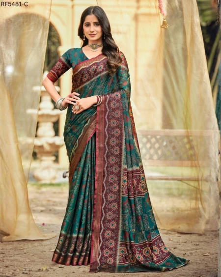 Cotton Floral Print  Daily Wear Saree!
