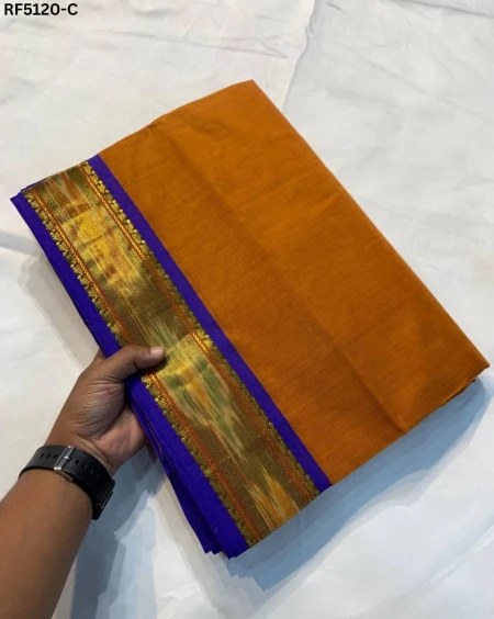 100% Cotton Silk Saree with Exclusive Zari Detailing!
