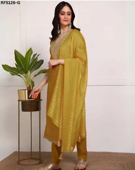 Elegant Women’s Cotton Kurti Set with Embroidery!