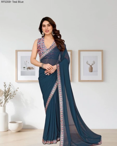 Elegant Georgette Saree with Banglory Digital Print Blouse!