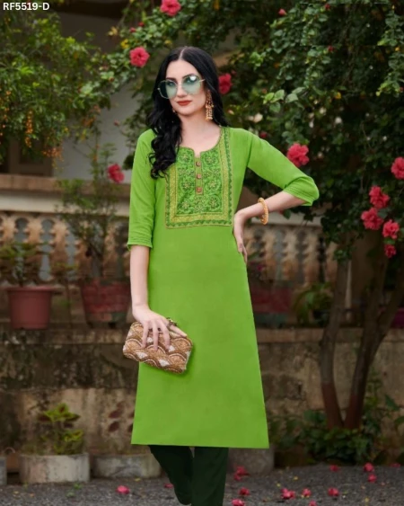 Nira Cotton Embroidered Kurti Comfortable Ethnic Daily Wear!