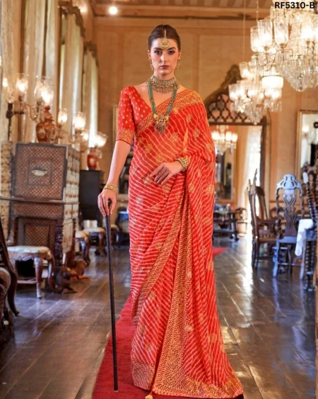 Effortless Elegance – Georgette Saree with Rich Jacquard Weaving!