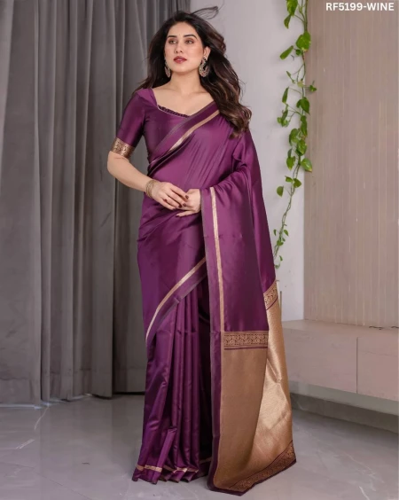 Elegant Pure Banarasi Silk Saree with Zari Weaving!