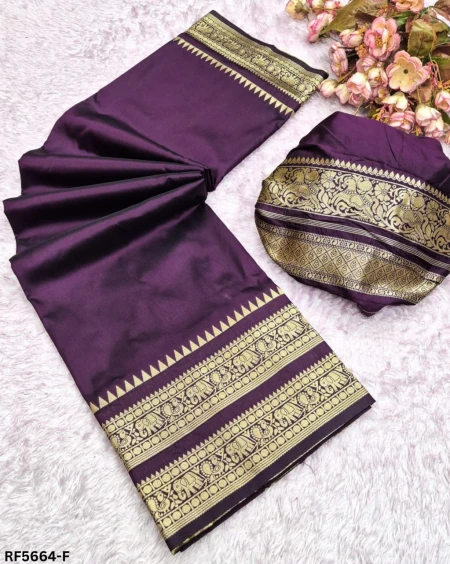 Soft Silk Saree with Zari Work Elegant Traditional & Festive Wear for Women!