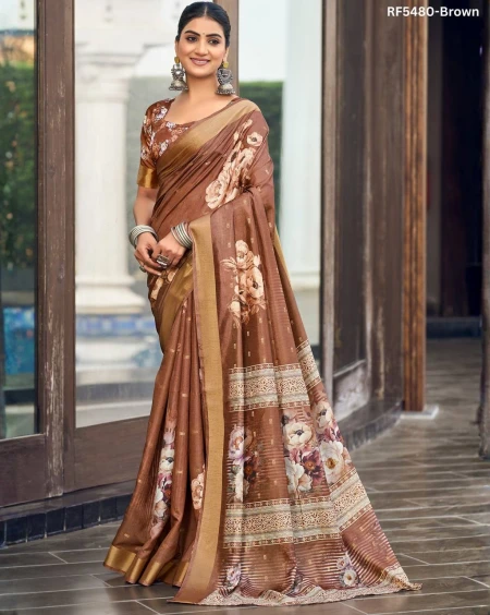 Cotton Floral Print Comfortable Daily Wear Saree!