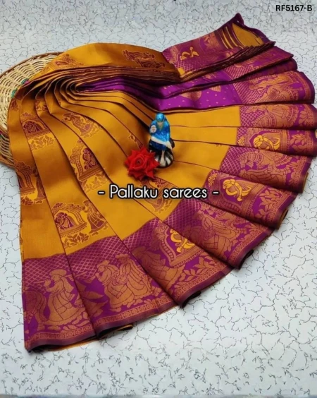 Premium Banarasi Silk Saree with Flower–Mina Design & Rich Zari Pallu!