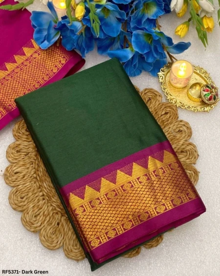 Elegant Cotton Silk Saree with Unstitched Blouse!