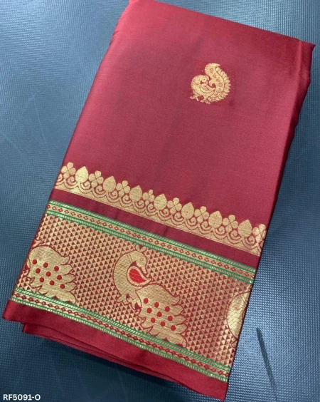 Soft Silk Saree with Paithani Zari Weaving – Elegant Drapes!