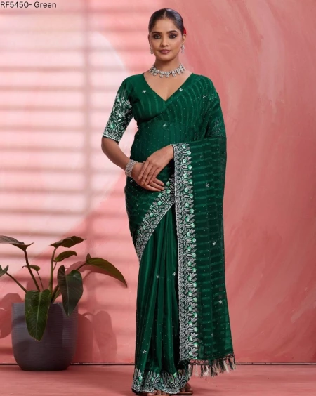 Chiffon Multi Panel Saree with Matching Blouse!