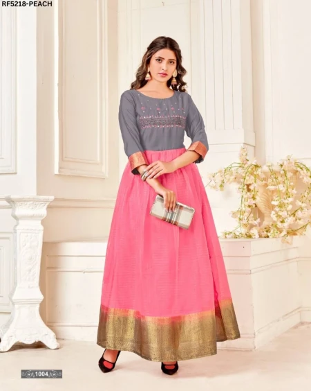 Pure organza and Daman With Hand Work Kids Gown!