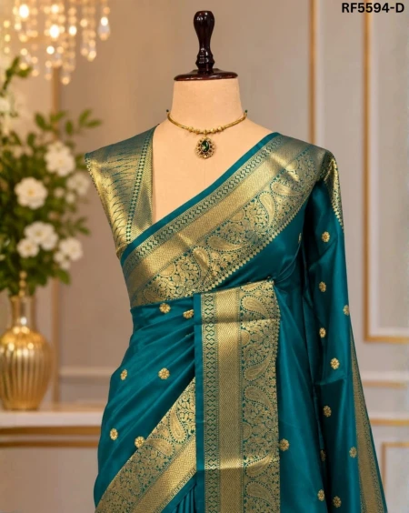 Banarasi Silk Saree with Soft Zari Weaving Border!