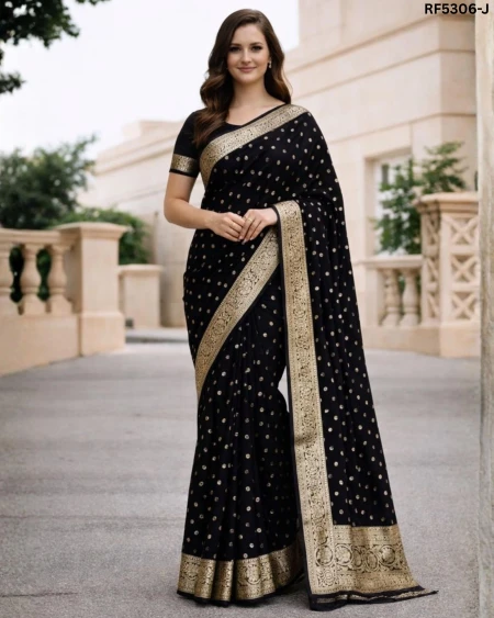 Elegant Pure Viscose Georgette Saree with Jari Weaving Blouse!