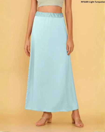 Comfortable Ultra Satin Saree Petticoat with Drawstring & Bakram!