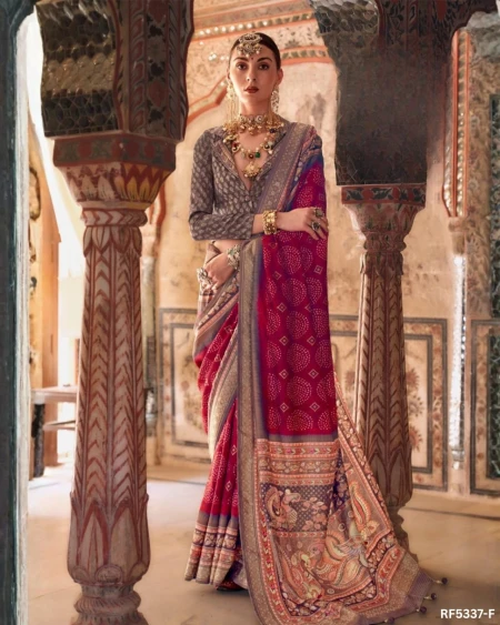 Authentic Bandhni Elegance in Premium PV Silk!
